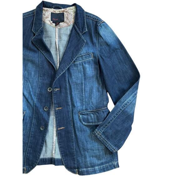 RAMONES 70s 80s Retro Vintage Upcycled Punk Rock Men’s Denim Jacket Blazer Sz XL - Picture 5 of 10